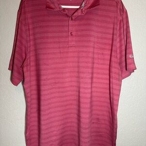 Walter Hagen Pink Polo Shirt with Subtle Stripes